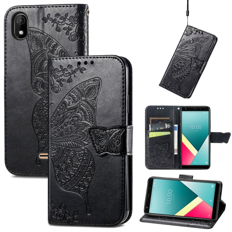 Butterfly Love Flowers Embossed Horizontal Flip Leather Case with Holder & Card Slots & Wallet & Lanyard, For OPPO Realme C20, For vivo S7e, For vivo S10 / S10 Pro, For vivo V20 2021, For Wiko Y61, For Xiaomi Redmi 10