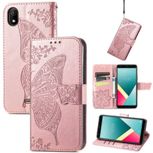 Load image into Gallery viewer, Butterfly Love Flowers Embossed Horizontal Flip Leather Case with Holder &amp; Card Slots &amp; Wallet &amp; Lanyard, For OPPO Realme C20, For vivo S7e, For vivo S10 / S10 Pro, For vivo V20 2021, For Wiko Y61, For Xiaomi Redmi 10