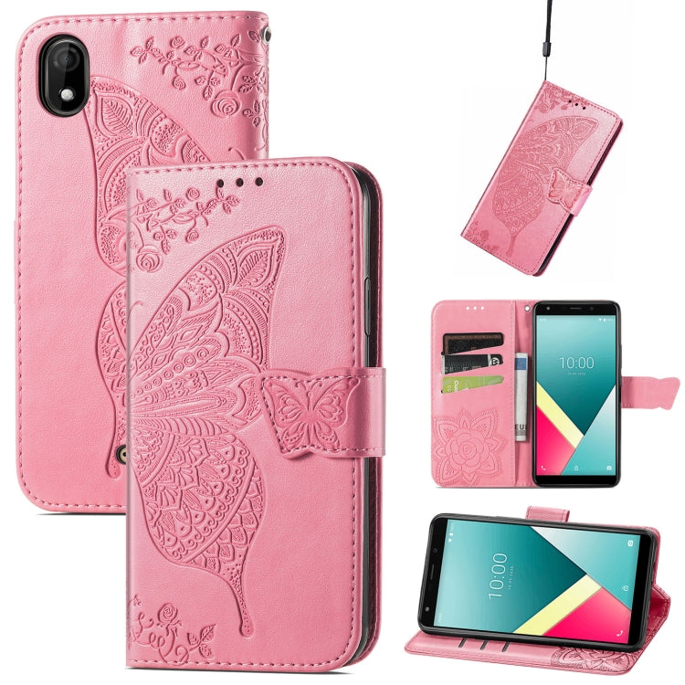 Butterfly Love Flowers Embossed Horizontal Flip Leather Case with Holder & Card Slots & Wallet & Lanyard, For OPPO Realme C20, For vivo S7e, For vivo S10 / S10 Pro, For vivo V20 2021, For Wiko Y61, For Xiaomi Redmi 10