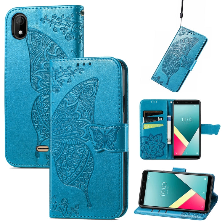 Butterfly Love Flowers Embossed Horizontal Flip Leather Case with Holder & Card Slots & Wallet & Lanyard, For OPPO Realme C20, For vivo S7e, For vivo S10 / S10 Pro, For vivo V20 2021, For Wiko Y61, For Xiaomi Redmi 10
