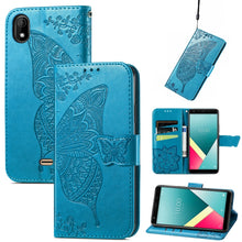 Load image into Gallery viewer, Butterfly Love Flowers Embossed Horizontal Flip Leather Case with Holder &amp; Card Slots &amp; Wallet &amp; Lanyard, For OPPO Realme C20, For vivo S7e, For vivo S10 / S10 Pro, For vivo V20 2021, For Wiko Y61, For Xiaomi Redmi 10