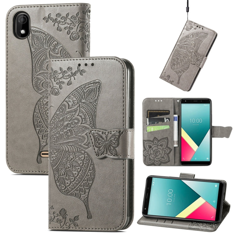 Butterfly Love Flowers Embossed Horizontal Flip Leather Case with Holder & Card Slots & Wallet & Lanyard, For OPPO Realme C20, For vivo S7e, For vivo S10 / S10 Pro, For vivo V20 2021, For Wiko Y61, For Xiaomi Redmi 10
