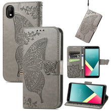 Load image into Gallery viewer, Butterfly Love Flowers Embossed Horizontal Flip Leather Case with Holder &amp; Card Slots &amp; Wallet &amp; Lanyard, For OPPO Realme C20, For vivo S7e, For vivo S10 / S10 Pro, For vivo V20 2021, For Wiko Y61, For Xiaomi Redmi 10