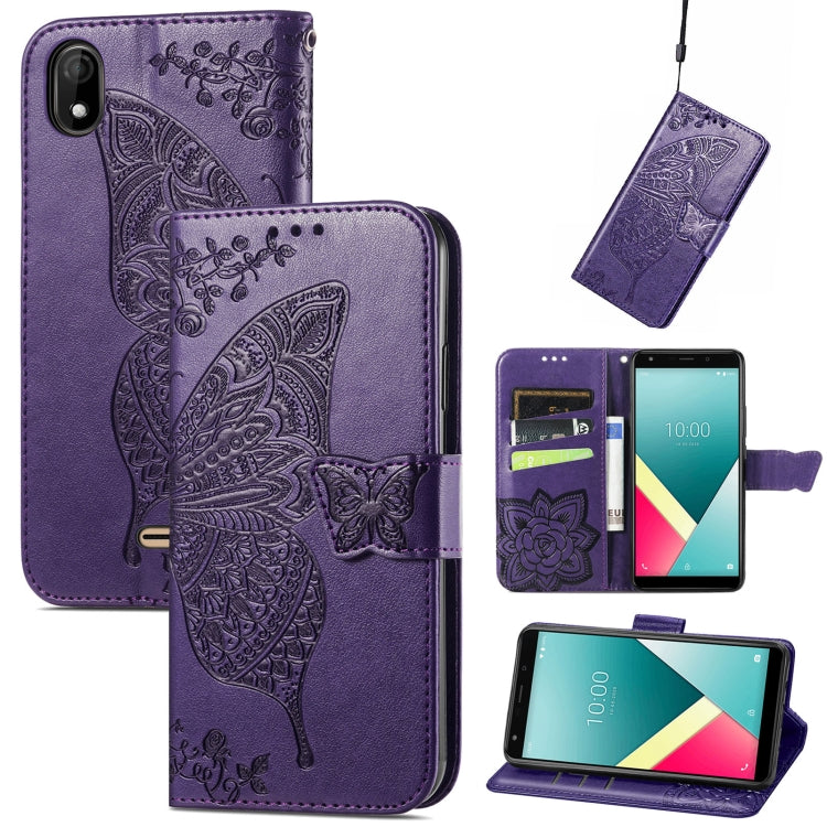Butterfly Love Flowers Embossed Horizontal Flip Leather Case with Holder & Card Slots & Wallet & Lanyard, For OPPO Realme C20, For vivo S7e, For vivo S10 / S10 Pro, For vivo V20 2021, For Wiko Y61, For Xiaomi Redmi 10
