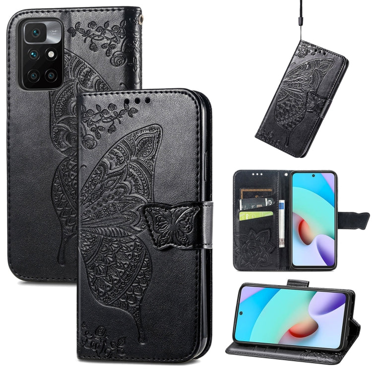 Butterfly Love Flowers Embossed Horizontal Flip Leather Case with Holder & Card Slots & Wallet & Lanyard, For OPPO Realme C20, For vivo S7e, For vivo S10 / S10 Pro, For vivo V20 2021, For Wiko Y61, For Xiaomi Redmi 10