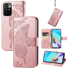 Load image into Gallery viewer, Butterfly Love Flowers Embossed Horizontal Flip Leather Case with Holder &amp; Card Slots &amp; Wallet &amp; Lanyard, For OPPO Realme C20, For vivo S7e, For vivo S10 / S10 Pro, For vivo V20 2021, For Wiko Y61, For Xiaomi Redmi 10
