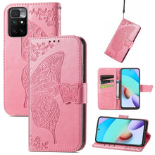 Load image into Gallery viewer, Butterfly Love Flowers Embossed Horizontal Flip Leather Case with Holder &amp; Card Slots &amp; Wallet &amp; Lanyard, For OPPO Realme C20, For vivo S7e, For vivo S10 / S10 Pro, For vivo V20 2021, For Wiko Y61, For Xiaomi Redmi 10