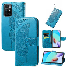 Load image into Gallery viewer, Butterfly Love Flowers Embossed Horizontal Flip Leather Case with Holder &amp; Card Slots &amp; Wallet &amp; Lanyard, For OPPO Realme C20, For vivo S7e, For vivo S10 / S10 Pro, For vivo V20 2021, For Wiko Y61, For Xiaomi Redmi 10