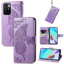 Load image into Gallery viewer, Butterfly Love Flowers Embossed Horizontal Flip Leather Case with Holder &amp; Card Slots &amp; Wallet &amp; Lanyard, For OPPO Realme C20, For vivo S7e, For vivo S10 / S10 Pro, For vivo V20 2021, For Wiko Y61, For Xiaomi Redmi 10