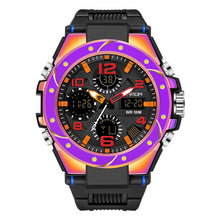 Load image into Gallery viewer, SANDA Dual Digital Display Luminous Stopwatch Chronograph Alarm Clock Men Quartz Sports Watch