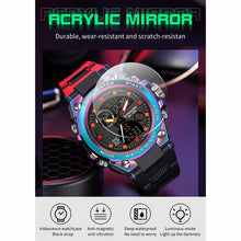 Load image into Gallery viewer, SANDA Dual Digital Display Luminous Stopwatch Chronograph Alarm Clock Men Quartz Sports Watch