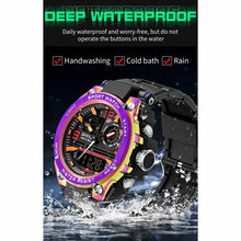 Load image into Gallery viewer, SANDA Dual Digital Display Luminous Stopwatch Chronograph Alarm Clock Men Quartz Sports Watch