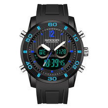 Load image into Gallery viewer, SANDA 3106 Dual Digital Display Men Outdoor Sports Luminous Shockproof Electronic Watch