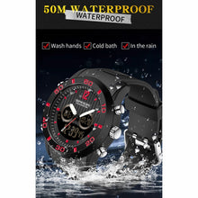 Load image into Gallery viewer, SANDA 3106 Dual Digital Display Men Outdoor Sports Luminous Shockproof Electronic Watch