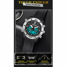 Load image into Gallery viewer, SANDA 3106 Dual Digital Display Men Outdoor Sports Luminous Shockproof Electronic Watch