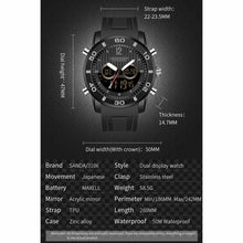 Load image into Gallery viewer, SANDA 3106 Dual Digital Display Men Outdoor Sports Luminous Shockproof Electronic Watch