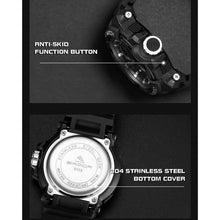 Load image into Gallery viewer, SANDA 6025 Dual Time Digital Display Luminous Calendar Waterproof Multifunctional Men Sports Quartz Watch