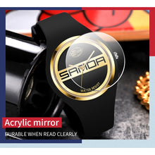 Load image into Gallery viewer, SANDA 6077 Simple Icon Round Dial Ladies Silicone Strap Quartz Watch