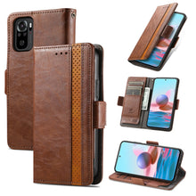 Load image into Gallery viewer, CaseNeo Business Splicing Dual Magnetic Buckle Horizontal Flip PU Leather Case with Holder &amp; Card Slots &amp; Wallet, For Xiaomi Redmi Note 10, For Xiaomi Redmi Note 10 5G, For Xiaomi Redmi 10, For Xiaomi Redmi K40 Gaming, For Samsung Galaxy A52 5G        ...