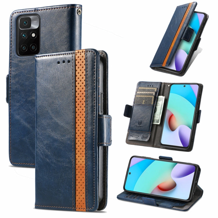 CaseNeo Business Splicing Dual Magnetic Buckle Horizontal Flip PU Leather Case with Holder & Card Slots & Wallet, For Xiaomi Redmi Note 10, For Xiaomi Redmi Note 10 5G, For Xiaomi Redmi 10, For Xiaomi Redmi K40 Gaming, For Samsung Galaxy A52 5G        ...