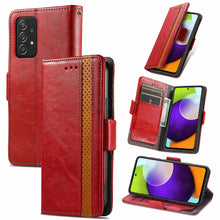 Load image into Gallery viewer, CaseNeo Business Splicing Dual Magnetic Buckle Horizontal Flip PU Leather Case with Holder &amp; Card Slots &amp; Wallet, For Xiaomi Redmi Note 10, For Xiaomi Redmi Note 10 5G, For Xiaomi Redmi 10, For Xiaomi Redmi K40 Gaming, For Samsung Galaxy A52 5G        ...