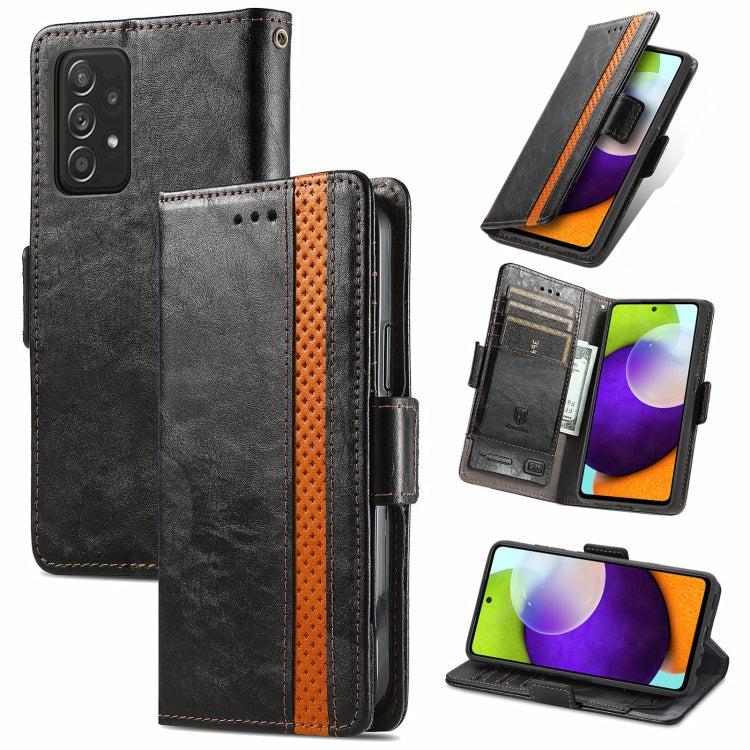 CaseNeo Business Splicing Dual Magnetic Buckle Horizontal Flip PU Leather Case with Holder & Card Slots & Wallet, For Xiaomi Redmi Note 10, For Xiaomi Redmi Note 10 5G, For Xiaomi Redmi 10, For Xiaomi Redmi K40 Gaming, For Samsung Galaxy A52 5G        ...