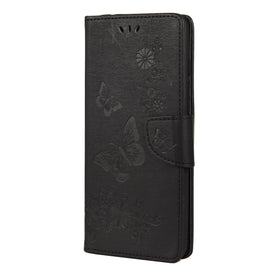 Vintage Embossed Floral Butterfly Pattern Horizontal Flip Leather Case with Card Slot & Holder & Wallet & Lanyard, For Wiko Power U30, For Xiaomi Redmi 10