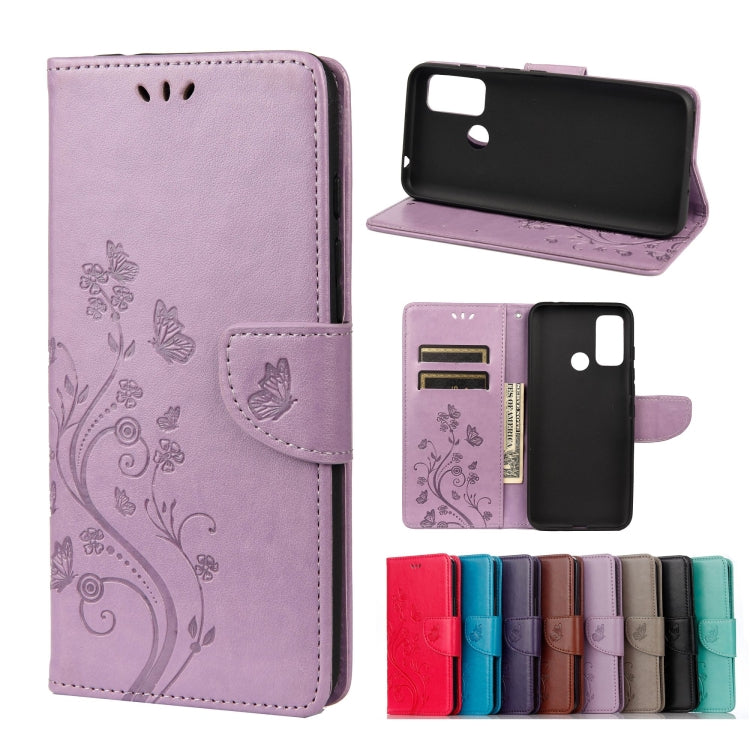 Butterfly Flower Pattern Horizontal Flip Leather Case with Holder & Card Slots & Wallet, For Wiko Power U30, For Xiaomi Redmi 10
