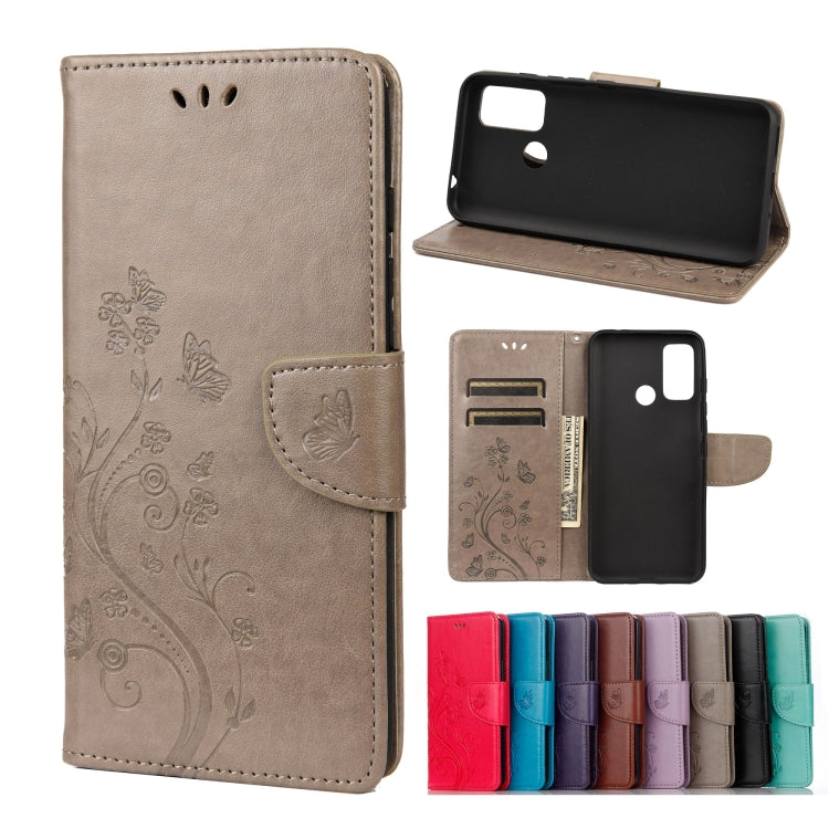 Butterfly Flower Pattern Horizontal Flip Leather Case with Holder & Card Slots & Wallet, For Wiko Power U30, For Xiaomi Redmi 10