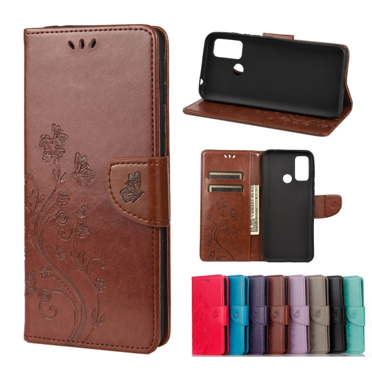 Butterfly Flower Pattern Horizontal Flip Leather Case with Holder & Card Slots & Wallet, For Wiko Power U30, For Xiaomi Redmi 10