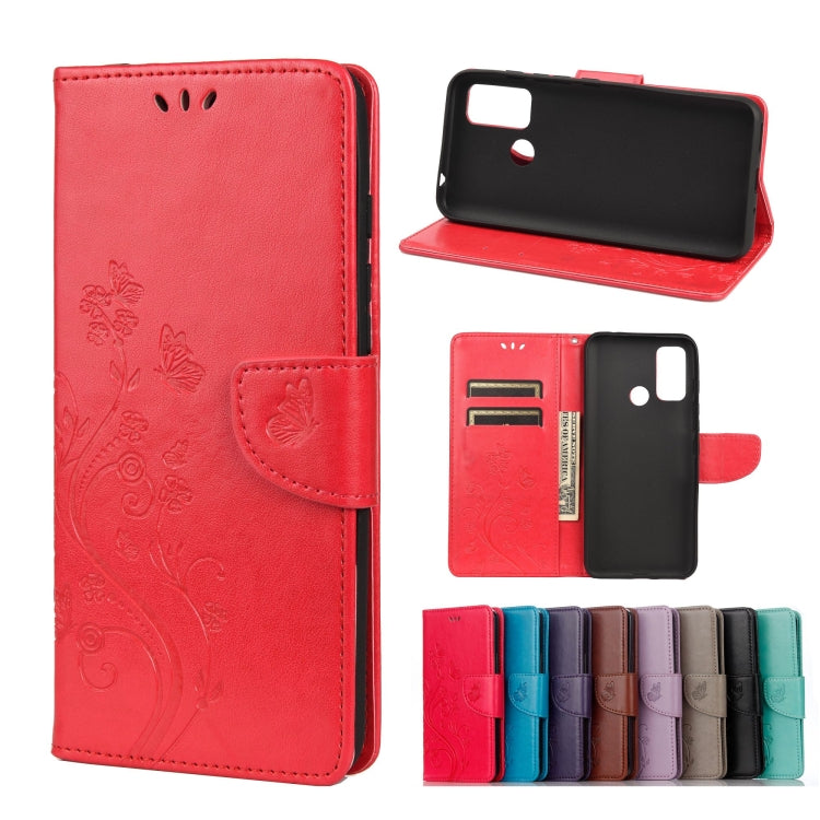 Butterfly Flower Pattern Horizontal Flip Leather Case with Holder & Card Slots & Wallet, For Wiko Power U30, For Xiaomi Redmi 10