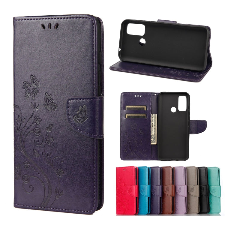 Butterfly Flower Pattern Horizontal Flip Leather Case with Holder & Card Slots & Wallet, For Wiko Power U30, For Xiaomi Redmi 10