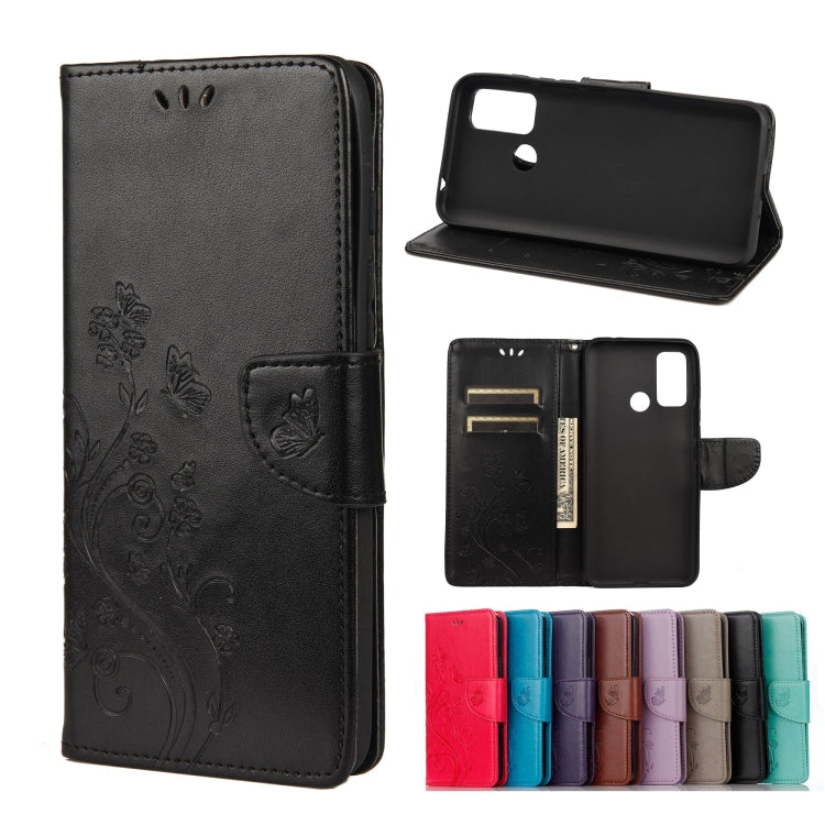 Butterfly Flower Pattern Horizontal Flip Leather Case with Holder & Card Slots & Wallet, For Wiko Power U30, For Xiaomi Redmi 10