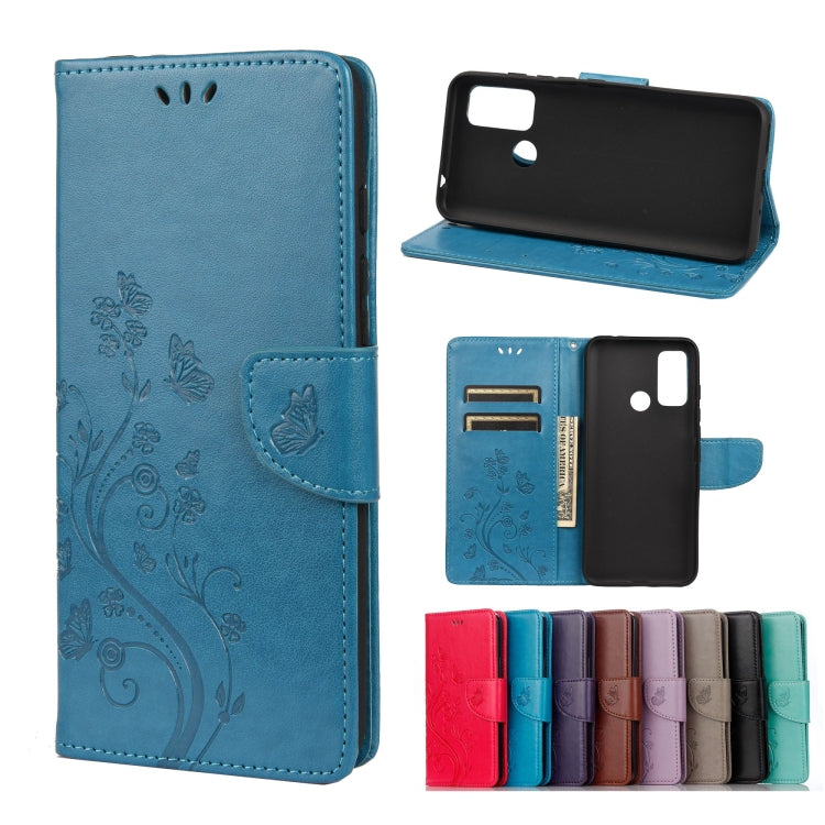Butterfly Flower Pattern Horizontal Flip Leather Case with Holder & Card Slots & Wallet, For Wiko Power U30, For Xiaomi Redmi 10