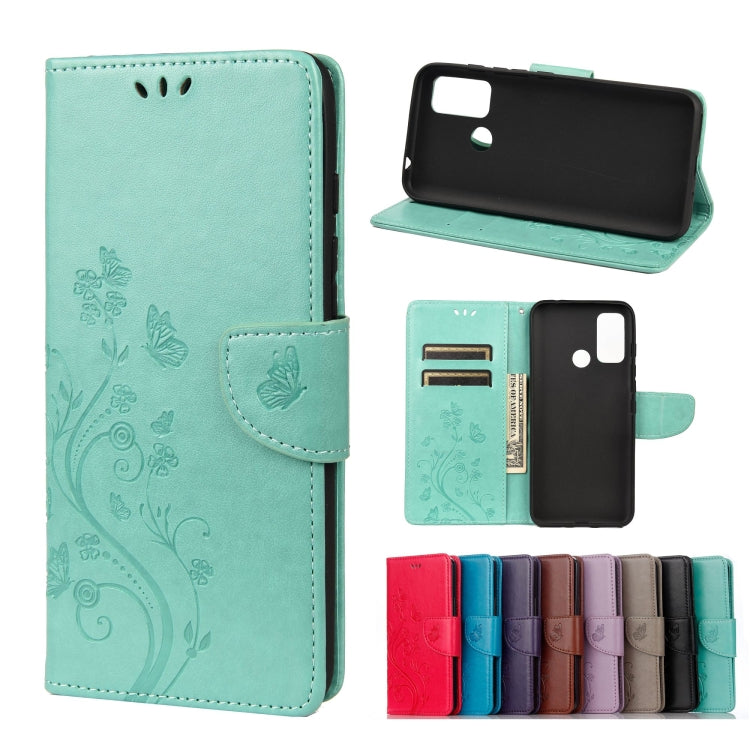 Butterfly Flower Pattern Horizontal Flip Leather Case with Holder & Card Slots & Wallet, For Wiko Power U30, For Xiaomi Redmi 10
