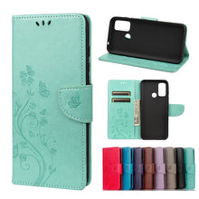 Load image into Gallery viewer, Butterfly Flower Pattern Horizontal Flip Leather Case with Holder &amp; Card Slots &amp; Wallet, For Wiko Power U30, For Xiaomi Redmi 10