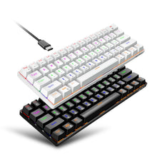 Load image into Gallery viewer, HXSJ L800 61 Keys Bluetooth 5.0 / 2.4G Wireless / Type-C Wired Three Modes Blue Shaft Mechanical Keyboard