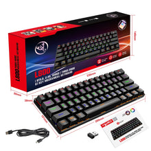 Load image into Gallery viewer, HXSJ L800 61 Keys Bluetooth 5.0 / 2.4G Wireless / Type-C Wired Three Modes Blue Shaft Mechanical Keyboard