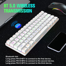 Load image into Gallery viewer, HXSJ L800 61 Keys Bluetooth 5.0 / 2.4G Wireless / Type-C Wired Three Modes Blue Shaft Mechanical Keyboard