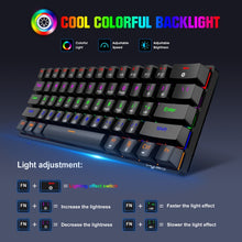 Load image into Gallery viewer, HXSJ L800 61 Keys Bluetooth 5.0 / 2.4G Wireless / Type-C Wired Three Modes Blue Shaft Mechanical Keyboard