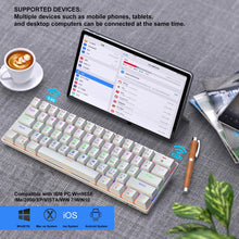 Load image into Gallery viewer, HXSJ L800 61 Keys Bluetooth 5.0 / 2.4G Wireless / Type-C Wired Three Modes Blue Shaft Mechanical Keyboard