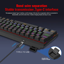 Load image into Gallery viewer, HXSJ L800 61 Keys Bluetooth 5.0 / 2.4G Wireless / Type-C Wired Three Modes Blue Shaft Mechanical Keyboard