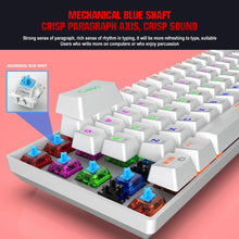 Load image into Gallery viewer, HXSJ L800 61 Keys Bluetooth 5.0 / 2.4G Wireless / Type-C Wired Three Modes Blue Shaft Mechanical Keyboard