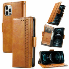 Load image into Gallery viewer, CaseNeo Business Splicing Dual Magnetic Buckle Horizontal Flip PU Leather Case with Holder &amp; Card Slots &amp; Wallet, For iPhone 13 Pro