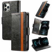 Load image into Gallery viewer, CaseNeo Business Splicing Dual Magnetic Buckle Horizontal Flip PU Leather Case with Holder &amp; Card Slots &amp; Wallet, For iPhone 13 Pro