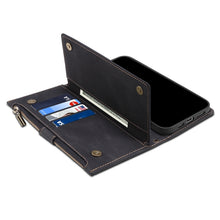Load image into Gallery viewer, Retro Frosted Horizontal Flip Leather Case with Holder &amp; Card Slot &amp; Wallet &amp; Zipper Pocket &amp; Lanyard, For iPhone XS Max, For iPhone SE 2022 / SE 2020 &amp; 8 &amp; 7, For iPhone 6 &amp; 6s, For iPhone 8 Plus &amp; 7 Plus, For iPhone 6 Plus &amp; 6s Plus, For iPhone 11