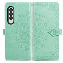 Load image into Gallery viewer, Embossed Mandala Pattern PC + TPU Horizontal Flip Leather Case with Holder &amp; Card Slots, For Samsung Galaxy Z Fold3 5G