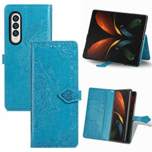 Load image into Gallery viewer, Embossed Mandala Pattern PC + TPU Horizontal Flip Leather Case with Holder &amp; Card Slots, For Samsung Galaxy Z Fold3 5G