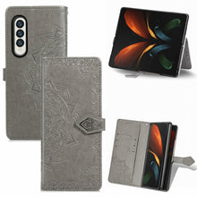 Load image into Gallery viewer, Embossed Mandala Pattern PC + TPU Horizontal Flip Leather Case with Holder &amp; Card Slots, For Samsung Galaxy Z Fold3 5G
