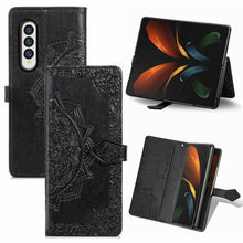 Load image into Gallery viewer, Embossed Mandala Pattern PC + TPU Horizontal Flip Leather Case with Holder &amp; Card Slots, For Samsung Galaxy Z Fold3 5G